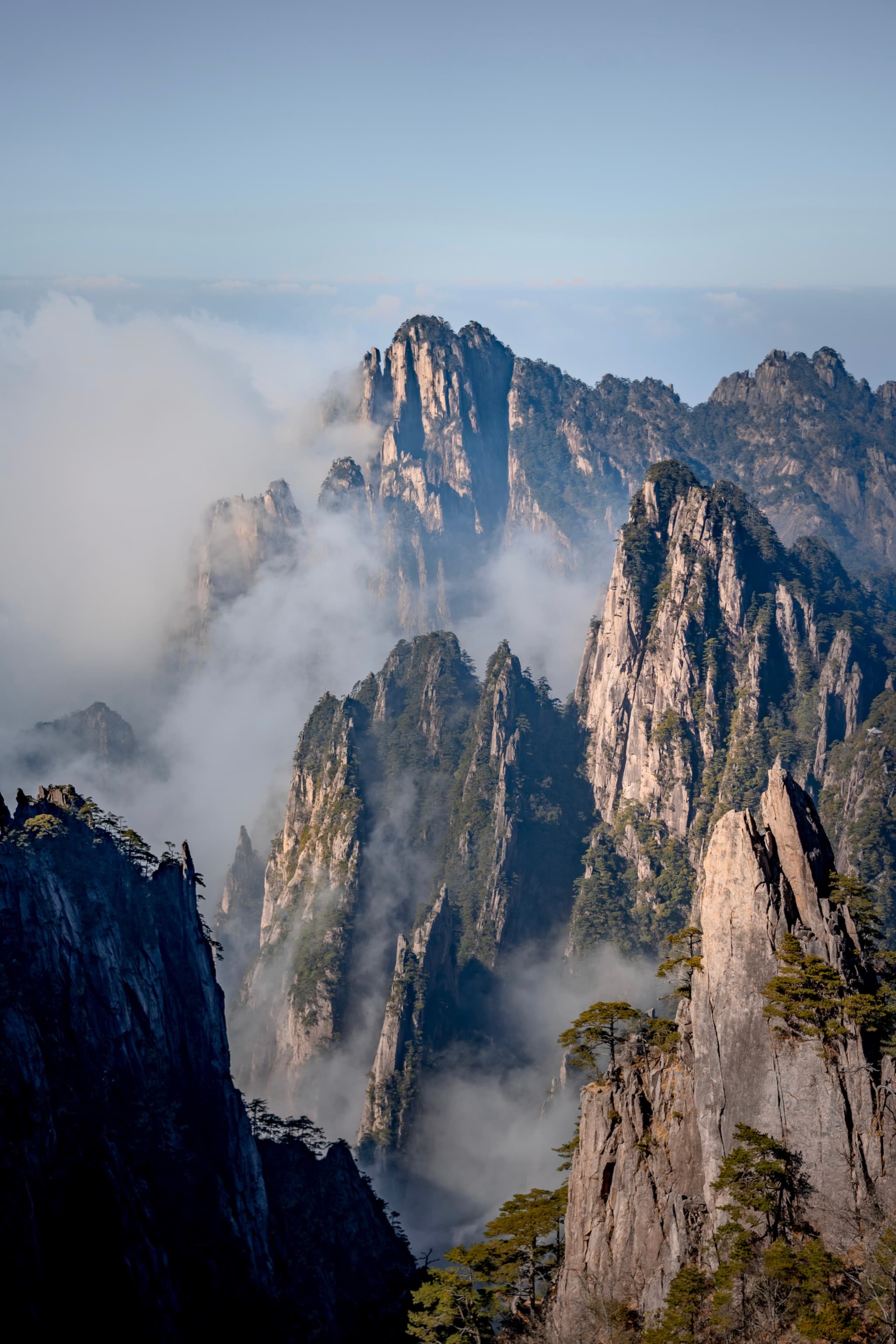 黄山，黄山风景区，层峦叠嶂