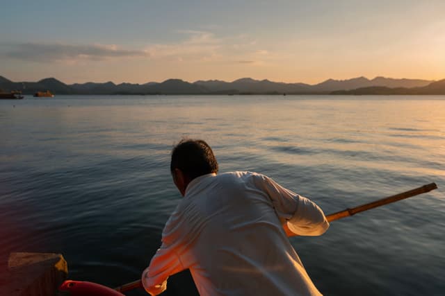 杭州，西湖，漏光